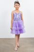 Girls Sweetheart Corset Top Detailed Multi Layered Skirt Dress 4-16